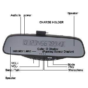036 CAR REAR VIEW MIRROR WITH BLUETOOTH