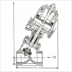 2-2 Way Pneumatic Angle Type Piston Operated Screw